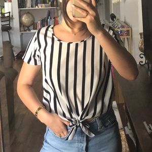 Black/white striped shirt